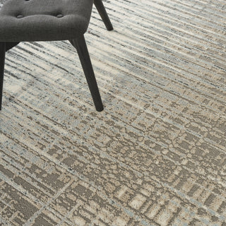 Nourison Marmara MRA01 Teal/Grey Area Rug Corner Image