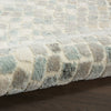 Nourison Marmara MRA02 Ivory Teal Grey Area Rug Corner Image