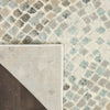 Nourison Marmara MRA02 Ivory Teal Grey Area Rug Corner Image