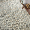 Nourison Marmara MRA02 Ivory Teal Grey Area Rug Corner Image