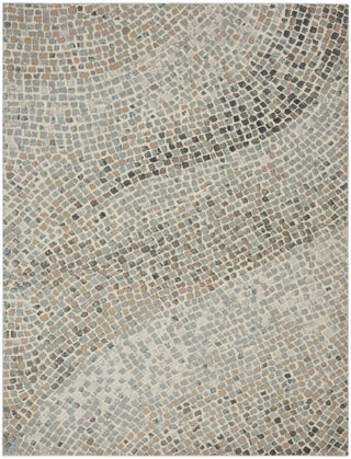 Nourison Marmara MRA02 Ivory Teal Grey Area Rug main image