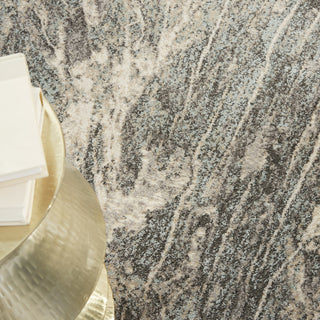 Nourison Marmara MRA03 Charcoal Ivory Area Rug Corner Image