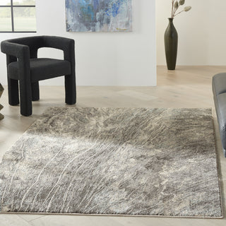 Nourison Marmara MRA03 Charcoal Ivory Area Rug Corner Image