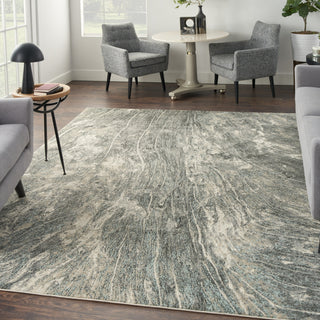 Nourison Marmara MRA03 Charcoal Ivory Area Rug Corner Image