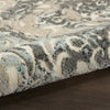 Nourison Marmara MRA04 Charcoal Teal Ivory Area Rug Corner Image