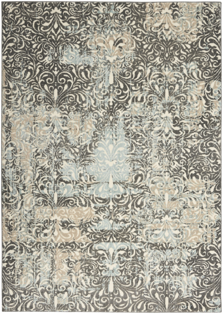 Nourison Marmara MRA04 Charcoal Teal Ivory Area Rug main image