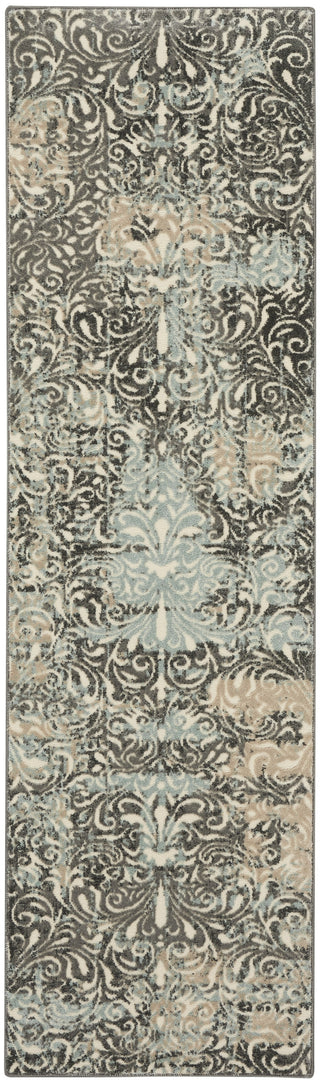 Nourison Marmara MRA04 Charcoal Teal Ivory Area Rug Main Image