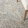 Nourison Marmara MRA05 Grey Ivory Area Rug Corner Image
