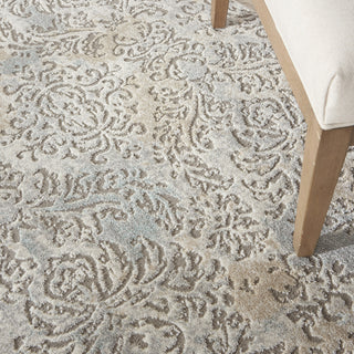Nourison Marmara MRA05 Grey Ivory Area Rug Corner Image