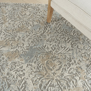 Nourison Marmara MRA05 Grey Ivory Area Rug Corner Image