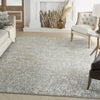 Nourison Marmara MRA05 Grey Ivory Area Rug Corner Image