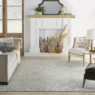 Nourison Marmara MRA05 Grey Ivory Area Rug Room Image Feature