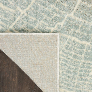 Nourison Marmara MRA06 Teal Grey Ivory Area Rug Corner Image