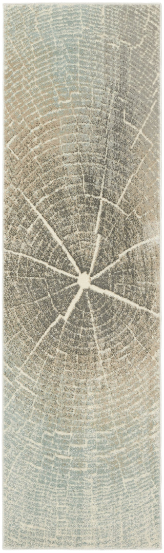 Nourison Marmara MRA06 Teal Grey Ivory Area Rug Main Image