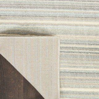 Nourison Marmara MRA07 Grey Ivory Teal Area Rug Corner Image