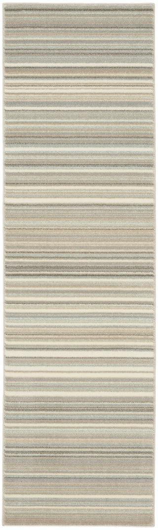 Nourison Marmara MRA07 Grey Ivory Teal Area Rug Main Image
