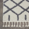 Nourison Moroccan Shag MRK01 White Area Rug Detail Image