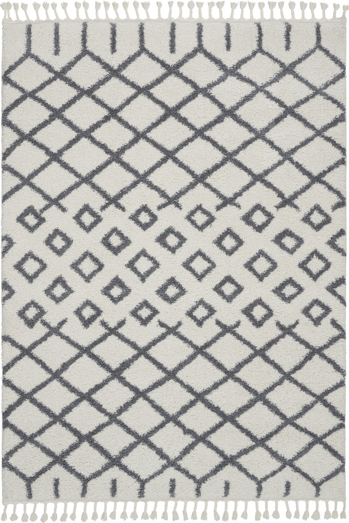 Nourison Moroccan Shag MRK01 White Area Rug main image