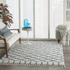 Nourison Moroccan Shag MRK01 White Area Rug Room Image Feature