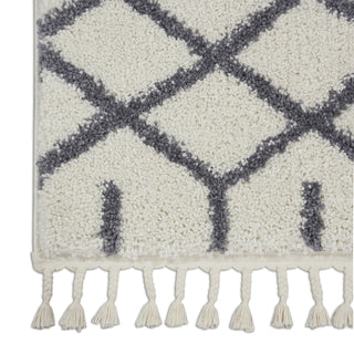 Nourison Moroccan Shag MRK01 White Area Rug Texture Image
