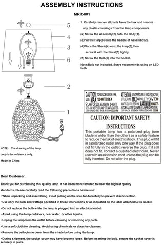Surya Marradi MRR-001 Lamp Assembly