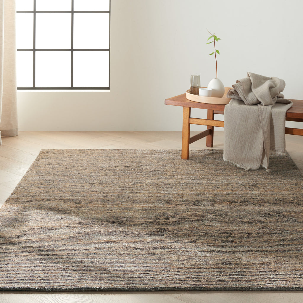 Calvin Klein CK33 Mesa Indus MSA01 Hematite Area Rug Room Scene Feature