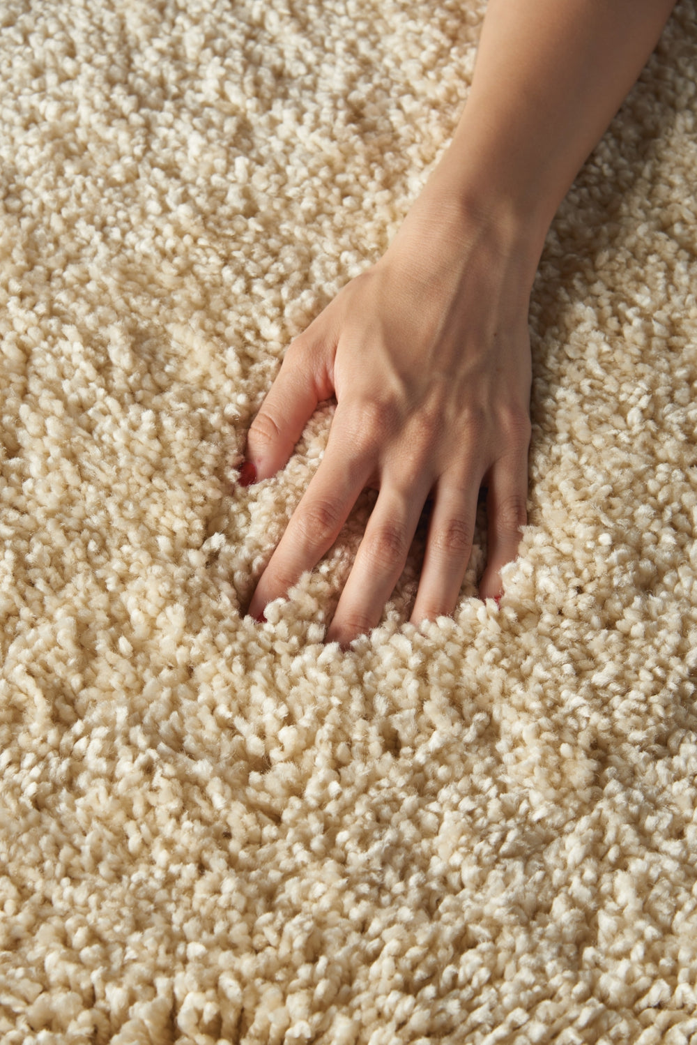 Nourison Malibu Shag MSG01 Cream Area Rug Room Image Feature