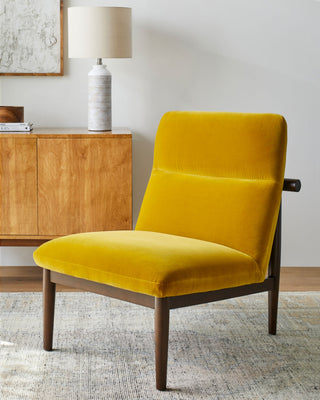 Surya Marsick MSK-003 Mustard / Dark Brown Furniture Style Shot
