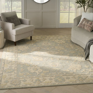 Nourison Maison MSO03 Blue Ivory Area Rug Corner Image