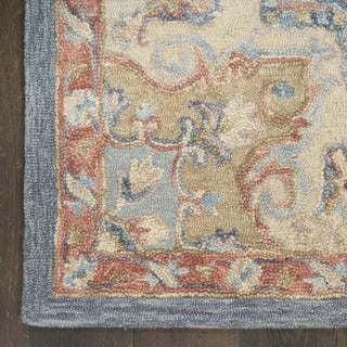 Nourison Maison MSO06 Blue Ivory Area Rug Detail Image
