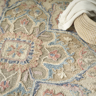 Nourison Maison MSO06 Green Ivory Area Rug Corner Image