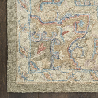 Nourison Maison MSO06 Green Ivory Area Rug Detail Image