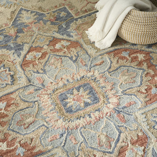 Nourison Maison MSO06 Ivory Rust Area Rug Corner Image