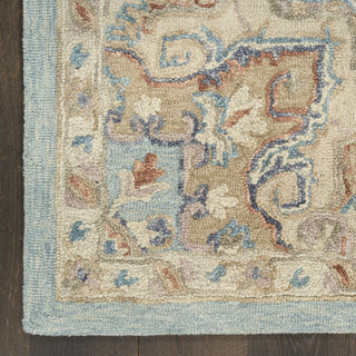 Nourison Maison MSO06 Light Blue Ivory Area Rug Detail Image