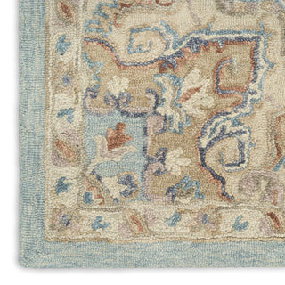 Nourison Maison MSO06 Light Blue Ivory Area Rug Texture Image