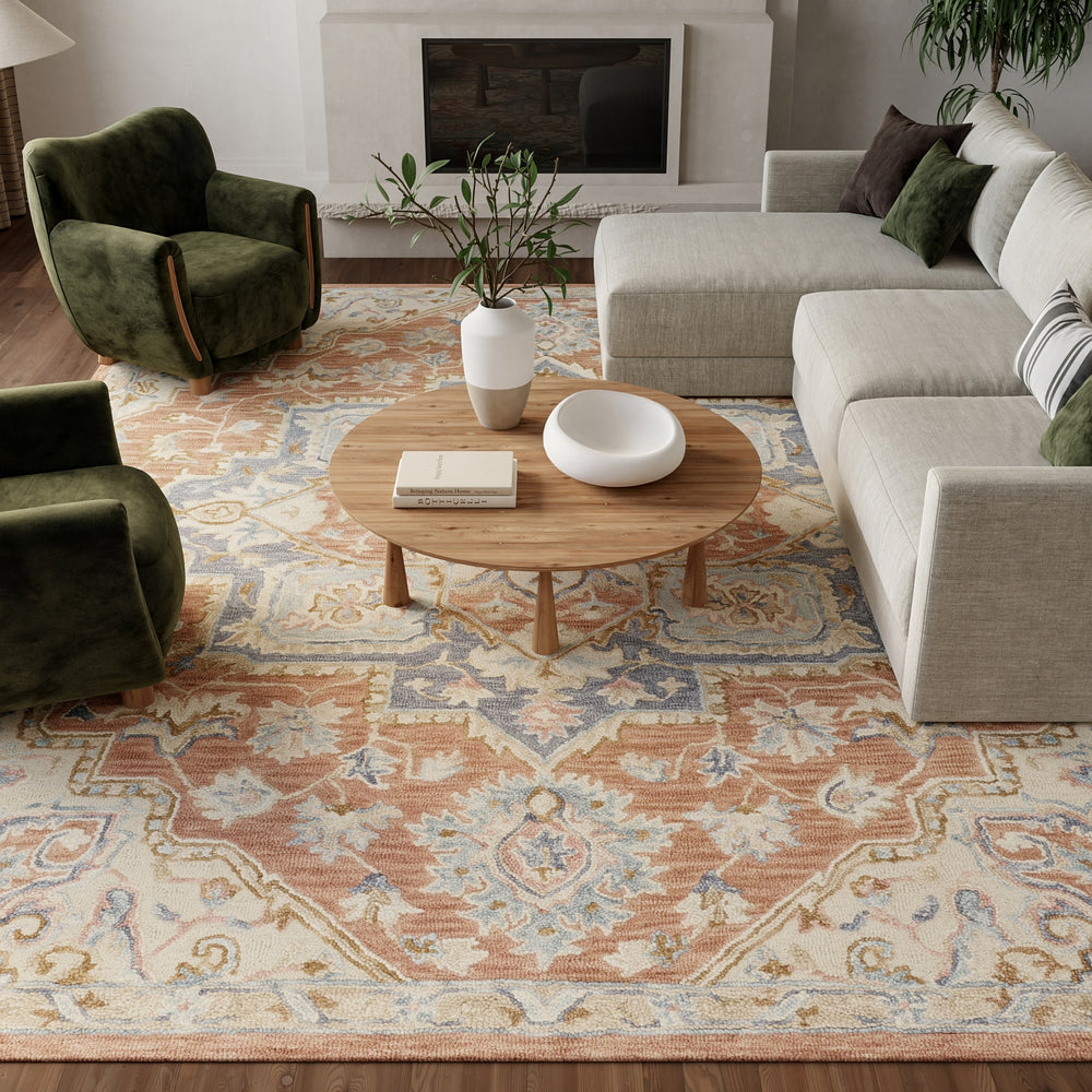 Nourison Maison MSO06 Rust Ivory Area Rug Room Image Feature