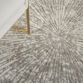 Nourison Metallic MTL01 Grey Mocha Area Rug by Inspire Me! Home Decor Close Up 2