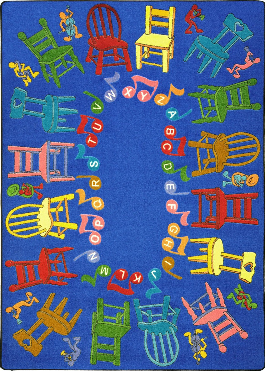 Joy Carpets Kid Essentials Musical Chairs Multi Area Rug