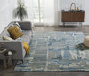 Ancient Boundaries Mesa MES-729 Blue Area Rug Closeup Image