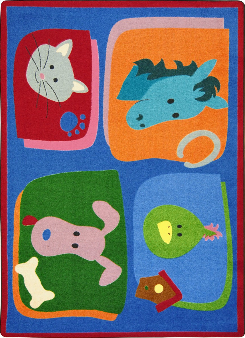 Joy Carpets Kid Essentials My Favorite Animals Multi Area Rug