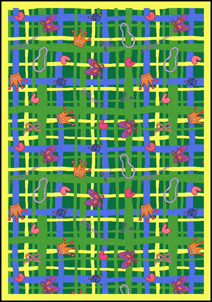 Joy Carpets Playful Patterns My Little Princess Green Area Rug