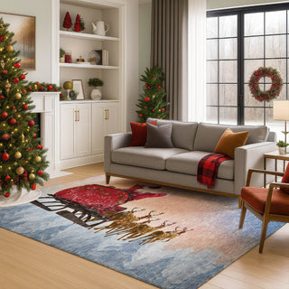 Dalyn Merry and Bright MY1 Twilight Machine Washable Area Rug Lifestyle Image Feature