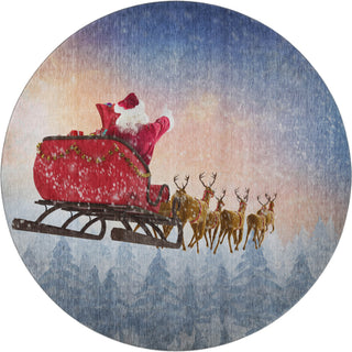 Dalyn Merry and Bright MY1 Twilight Machine Washable Area Rug Round Main Image