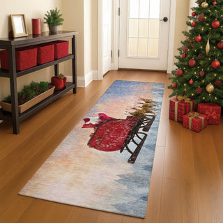 Dalyn Merry and Bright MY1 Twilight Machine Washable Area Rug Runner Lifestyle Image Feature