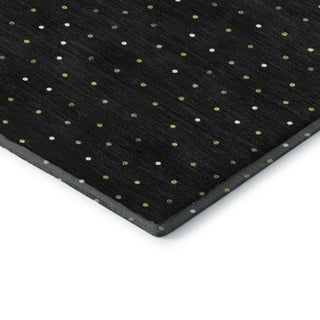 Dalyn Merry and Bright MY11 Black Machine Washable Area Rug Corner Image