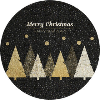 Dalyn Merry and Bright MY11 Black Machine Washable Area Rug Round Main Image