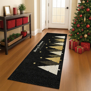 Dalyn Merry and Bright MY11 Black Machine Washable Area Rug Runner Lifestyle Image Feature