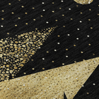 Dalyn Merry and Bright MY11 Black Machine Washable Area Rug Swatch Image