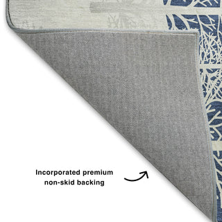 Dalyn Merry and Bright MY12 Navy Machine Washable Area Rug Backing Image
