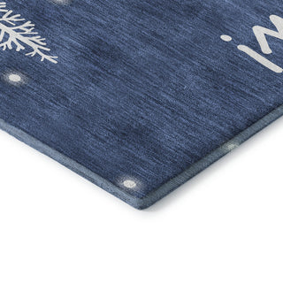 Dalyn Merry and Bright MY12 Navy Machine Washable Area Rug Corner Image
